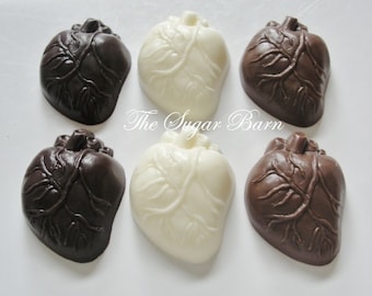 Human HEART SOLID CHOCOLATE Pieces*24 Count*Valentine's Day Gift*Cardiologist*Medical Doctor*Transplant*Heart Specialist*Med Student