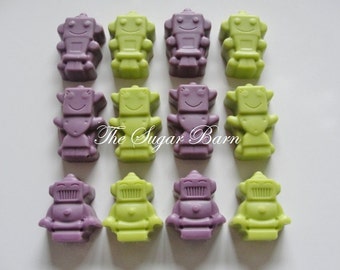 ROBOT CHOCOLATE Cupcake Toppers*36 Count*Space Party*Robot Party*Birthday Party Favors*Robot Candy*Boy Birthday Favor*Outer Space