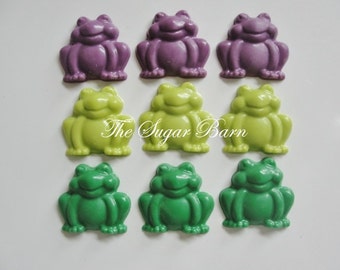 FROG CHOCOLATE Cupcake Toppers*36 Count*Birthday Party Favors*Prince Charming*Toad Favor*Kiss a Frog*Frog Prince*Princess Party*Frog Favor