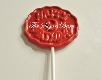 9th BIRTHDAY CHOCOLATE Lollipops*12 Count*9th Birthday Party*#9 Birthday Favor*9 Year Old Birthday Party*Chocolate Sucker*Candy Lollipop