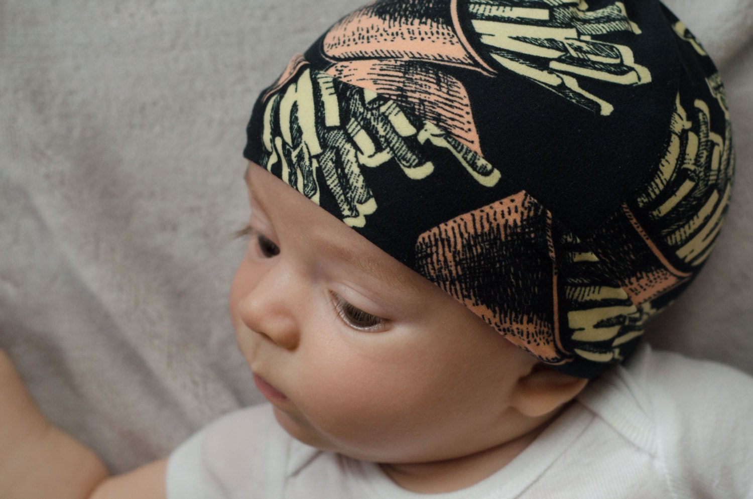 French Fry Beanie Top Knot Baby Beanie Knotted Baby Hat Etsy