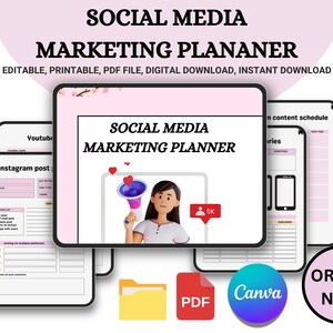 Ultimate Social Media Marketing Planner for Online Business, Comprehensive Social Media Planner for Successful Digital Marketing Strategies.