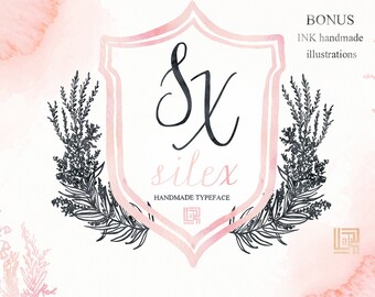 Silex. Modern calligraphy. Handwritten typeface. Calligraphy font. Get this downloadable font, perfect for wedding.