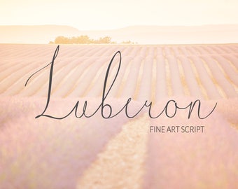 Luberon. original FINE ART Schrift. . Handschriftliche Schrift. Kalligraphie-Schriftart. Holen Sie sich diese herunterladbare Schriftart, perfekt für Hochzeit.
