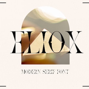 Eliox Modern Serif font. Contemporary typeface. Branding. Modern Minimalism.
