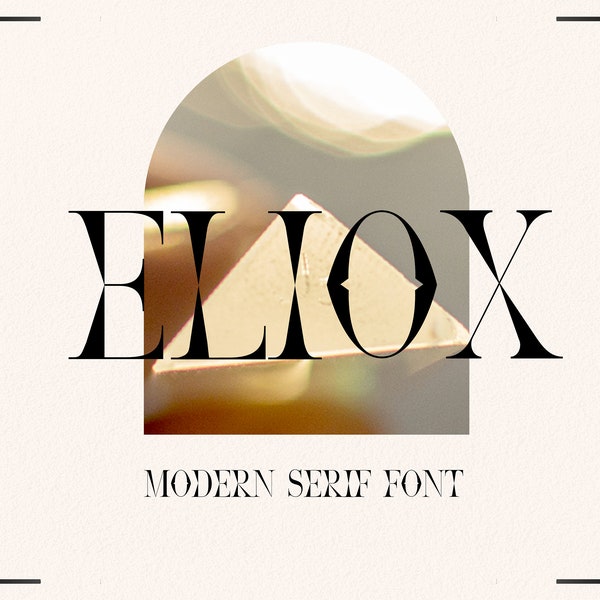 Eliox Modern Serif font. Contemporary typeface. Branding. Modern Minimalism.