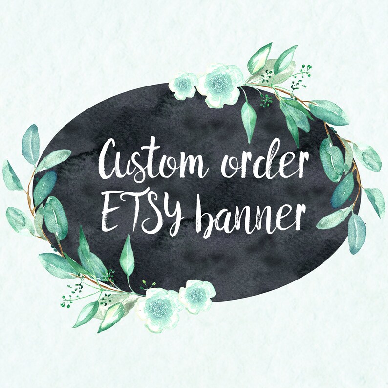 Etsy Shop Banner Custom order. Watercolor banner. Etsy