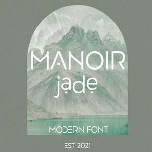 Manoir Jade. Sans serif font. Contemporary typeface. Branding. Modern Minimalism.