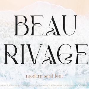 Beau Rivage Modern Serif Font. Retro Typeface.
