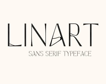 Linart.  Modern Font.  Classic, chic, vintage typeface. Branding. Modern Minimalism. Logo Font. Typeface