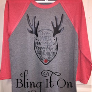 Custom made Rudolf Baseball Tee