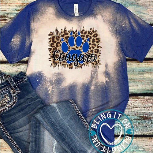 bleached royal blue shirt