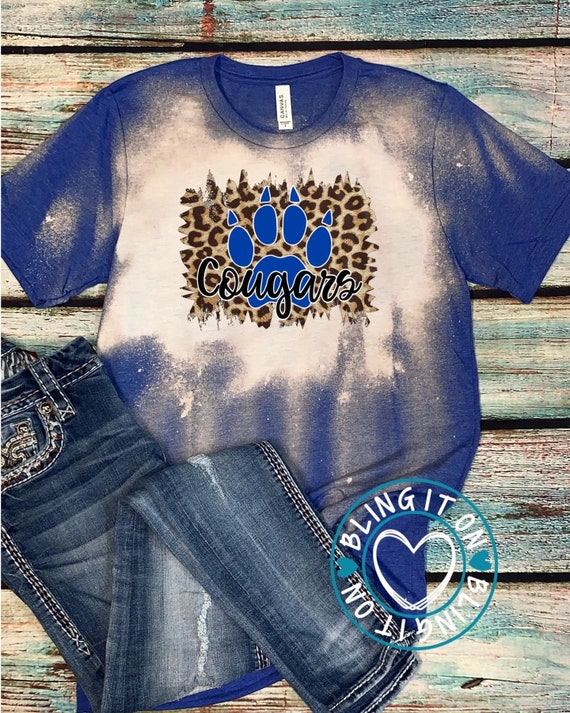 royal blue bleached shirt
