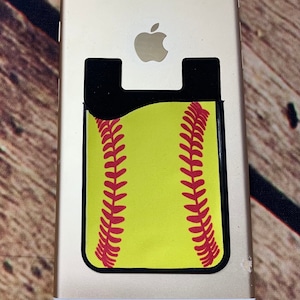 Caddy de la tarjeta de teléfono celular - Softball Style