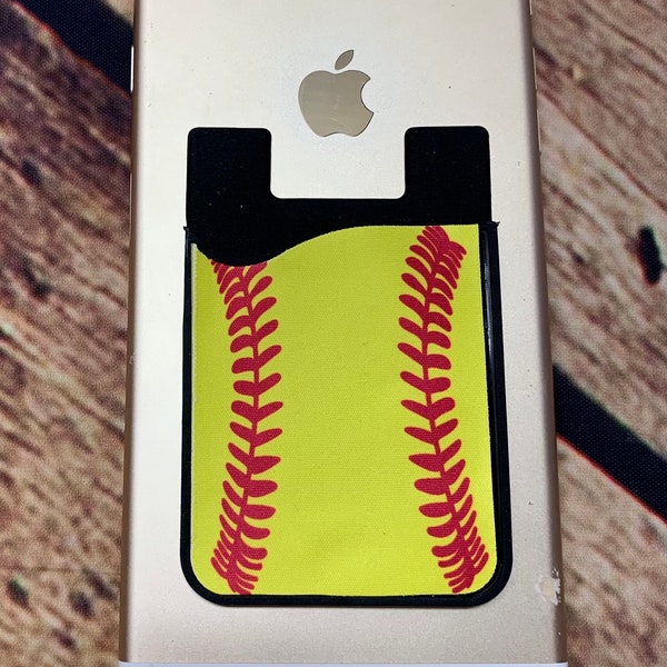 Cell phone card caddy - Softball Style