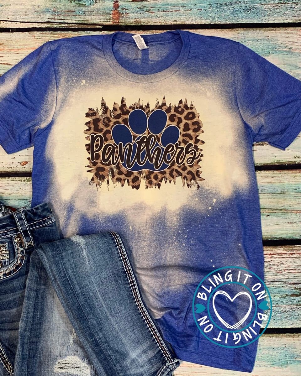 bleached royal blue shirt