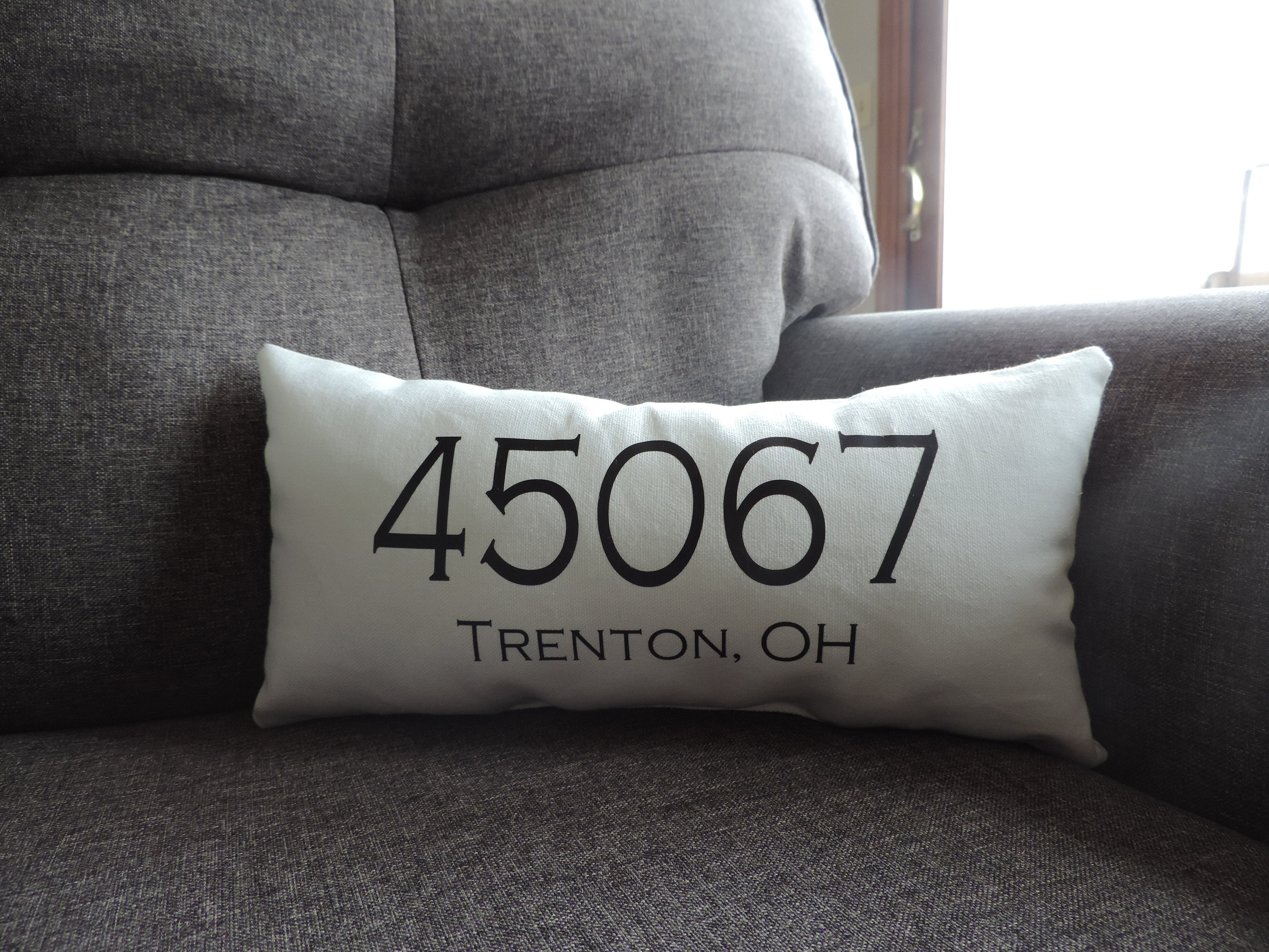 Zip Code Accent Pillow Small