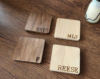 Wooden Drink Coasters personalized