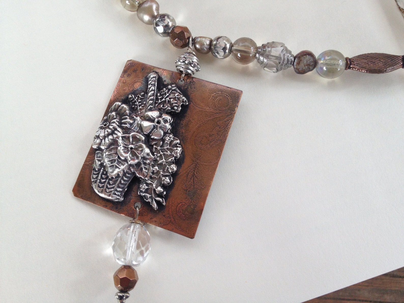 Handcrafted Necklace Texas Jewelry Handmade Pendant Floral Etsy