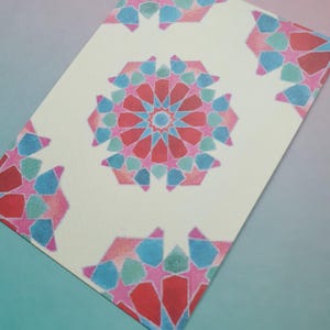 Cartoline A6 con motivi geometrici islamici squisiti - Set di 3 x 2