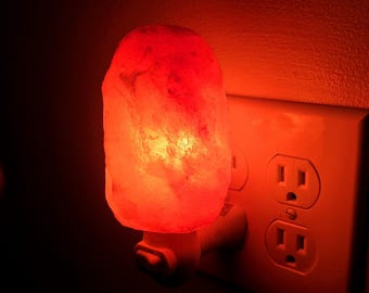 Himalayan Salt Night Light OR Aromatherapy plug-in Natural Shape Oil Diffuser