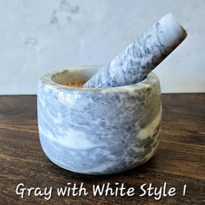 Heavy Solid White Marble Mortar and Pestle Choose Your Model