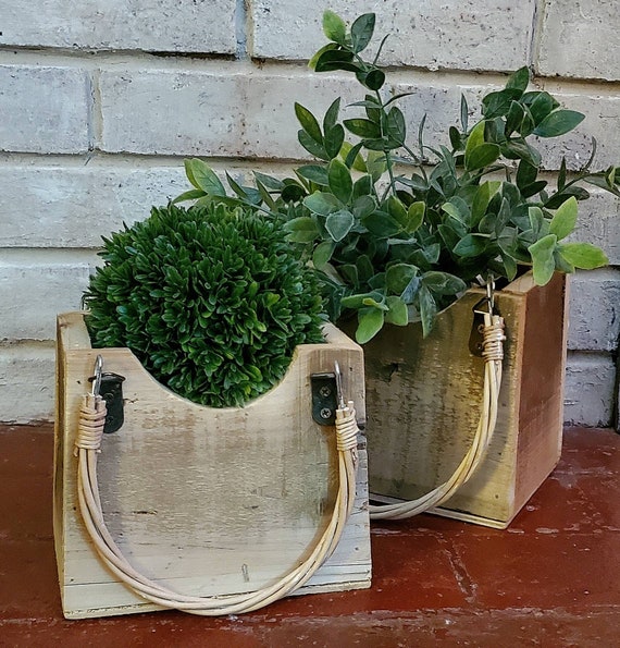 Reclaimed Wood Handbag Planters to Decoupage Planter to Paint Stain  Embellish Reclaimed Wood Decor 