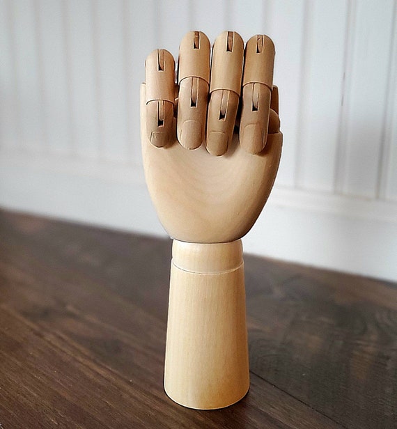 Wooden hand 2024 jewelry holder