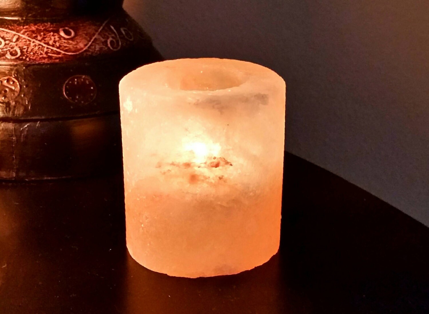 Himalayan Salt Candle Holder Cylinder Shape Candle Holder Etsy