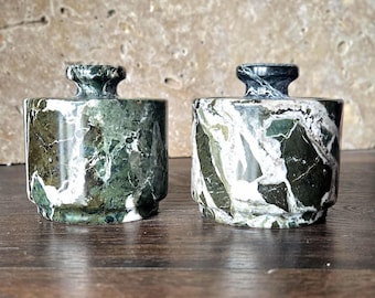 INTRODUCING! ELEMEANTS EXCLUSIVE! Exotic Black Zebra Mini Salt and Pepper Cellar Spice Jar Set Free Himalayan Salt BZset01