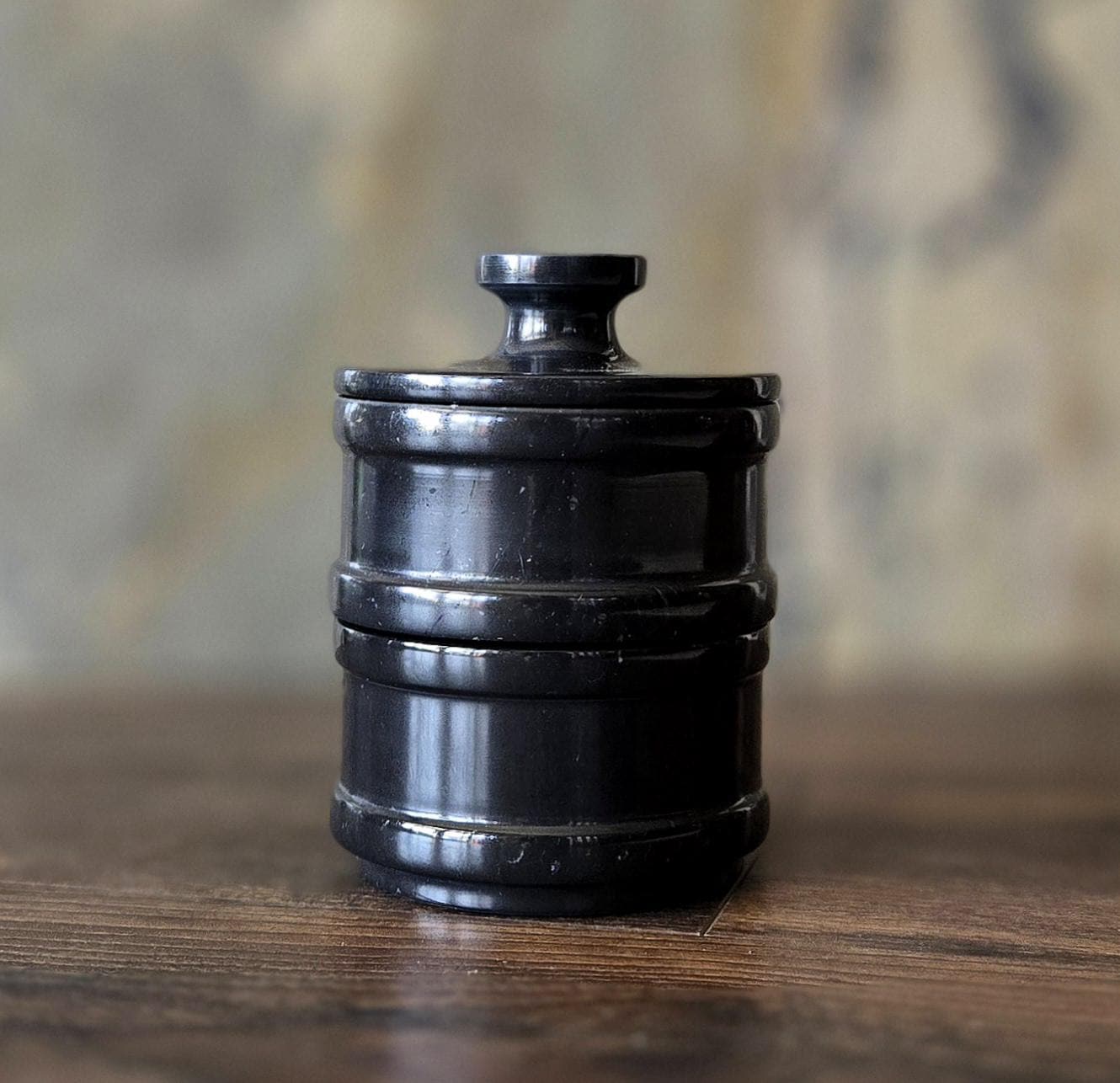 Black Marble Salt and Pepper Cellar Stack Spice Stack Kit with ELEMEANTS Himalayan Salt Shipping Included! Great Gift!