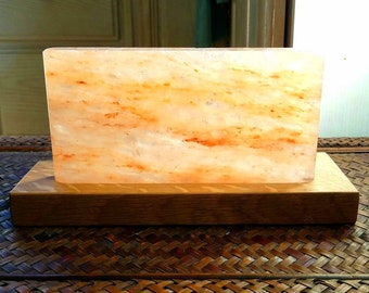 Himalayan Salt Light Catcher and wood stand