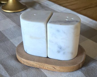 Fantasy Purple Marble aka Carrara Viola Marble Salt and Pepper Shaker Set FREE Himalayan Salt!