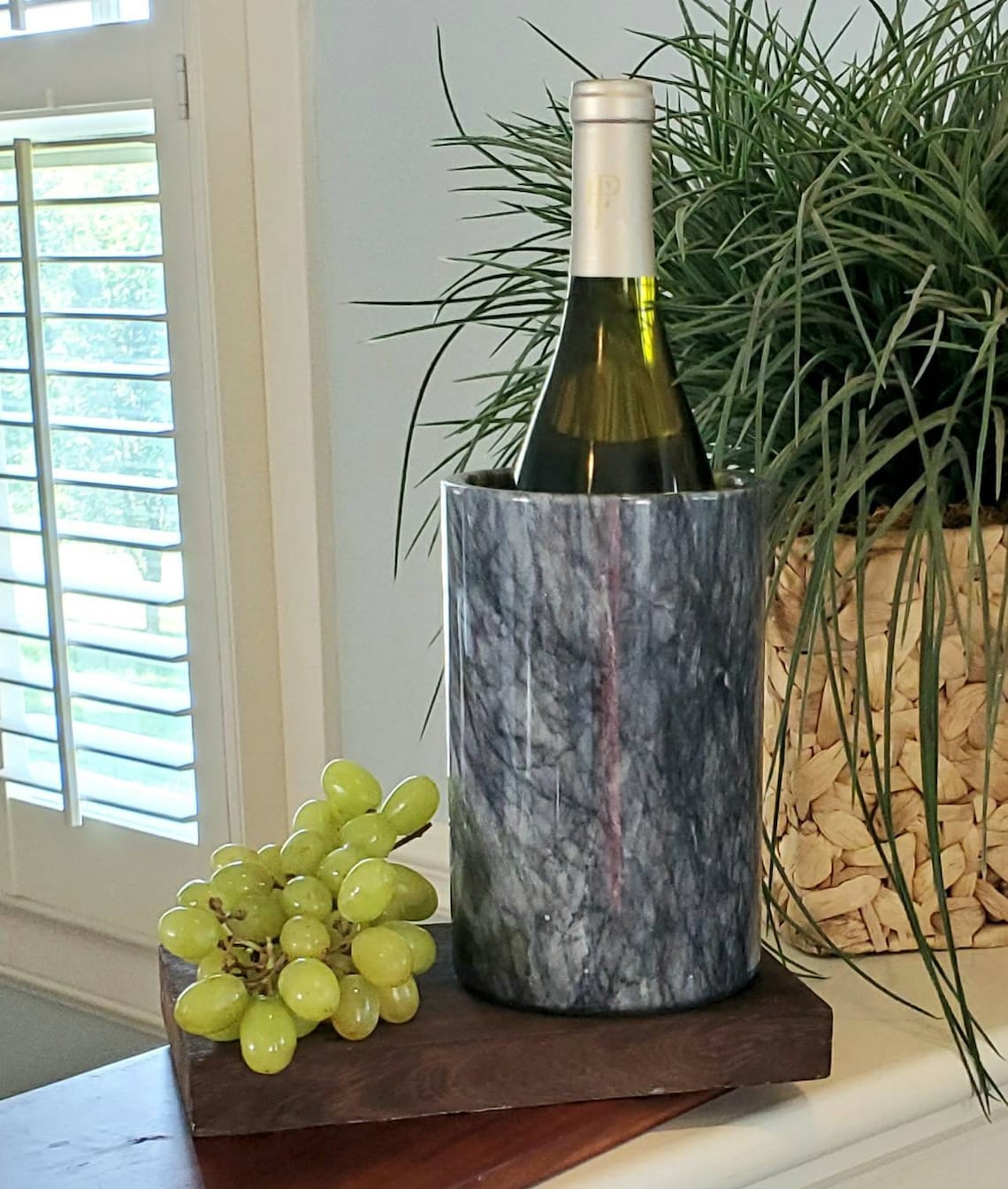 Gray Black Marble Wine Cooler Kitchen Tool Holder FREE 4 Oz Etsy