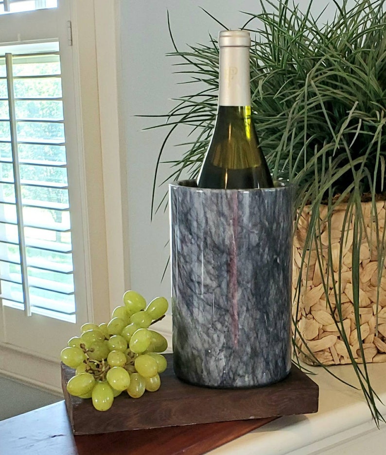 Gray Black Marble Wine Cooler Kitchen Tool Holder FREE 4 Oz Etsy