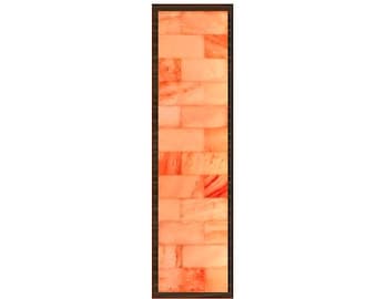 Custom Himalayan Salt Panel 13"x49" vertical in solid Black Walnut Frame