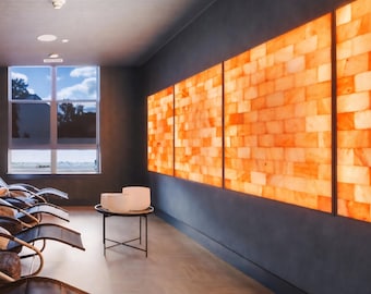 Fully CUSTOM Himalayan Salt Walls Himalayan Salt Panels and Panes Himalayan Salt Frame Salt Sauna Walls