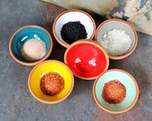 Festive Mexican Indian Texmex Asian Style Sauce Bowls Pinch Pots Prep Bowls Salt Sets with our salts