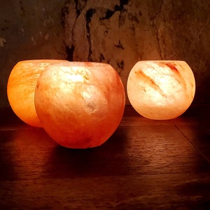 BEST SELLER! Himalayan Salt Candle Holder Globe Sphere