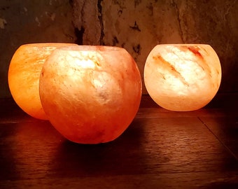 BEST SELLER! Himalayan Salt Candle Holder Globe Sphere