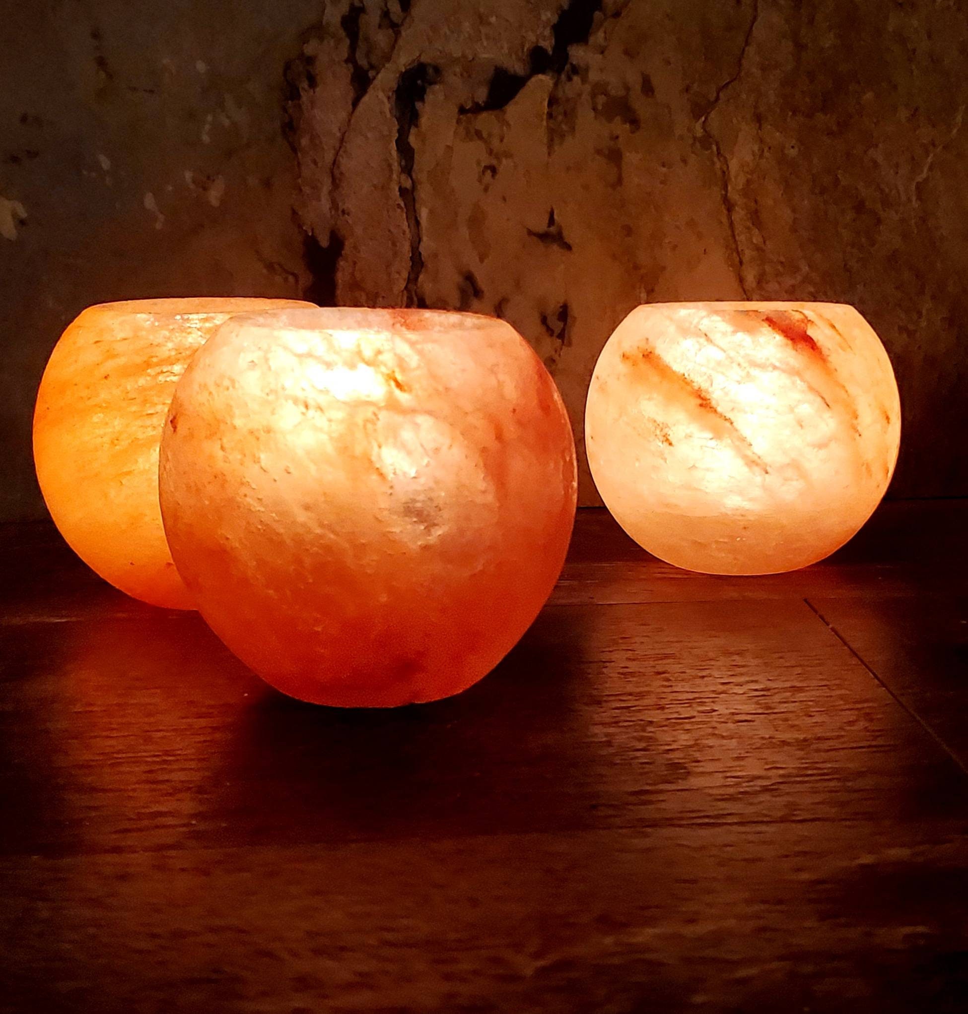 BEST SELLER! Himalayan Salt Candleholder Globe Sphere Candle Holder