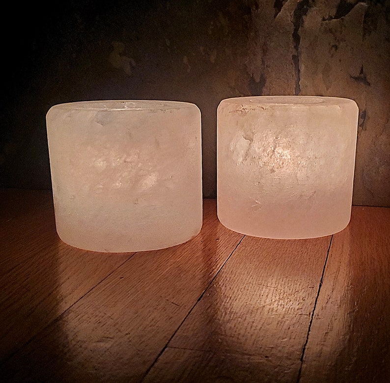 BEST SELLER Himalayan Salt Candle Holder Cylinder now in RARE White image 6