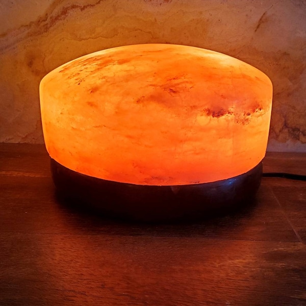 Himalayan Salt Lamp 11" Detox Dome Lamp Foot and Hand Detox MASSIVE! RARE! Dual Sockets for extra warmth Now with Free Shipping