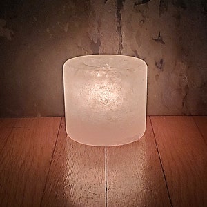 BEST SELLER Himalayan Salt Candle Holder Cylinder now in RARE White image 2