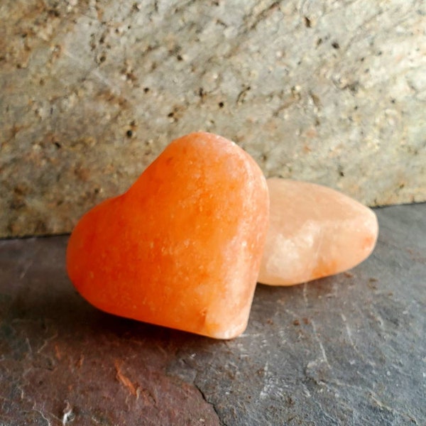 Himalayan Small Salt Heart Shaped Massage, Deodorant or Exfoliant Stone Symbolic Gift