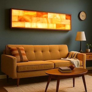 Himalayan Salt Wall Himalayan Salt Panels and Panes Himalayan Salt Frame Sauna Salt Wall Choose Size and Lighting