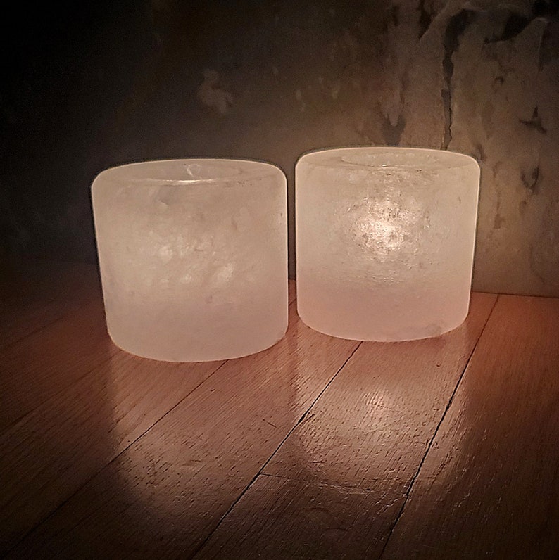 BEST SELLER Himalayan Salt Candle Holder Cylinder now in RARE White image 5