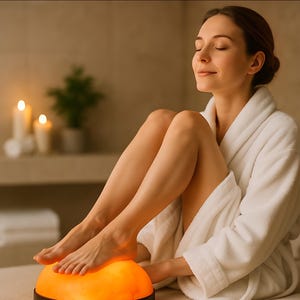 11" Himalayan Salt Lamp Detox Dome Lamp Foot and Hand Detox MASSIVE! RARE! Now with FREE Shipping zdjęcie 2