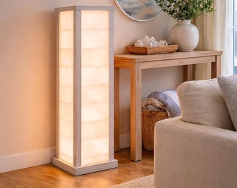 Scandinavian Style Himalayan Salt Floor Lamp Salt Column Light Salt and Color Changing Lights! PLEASE READ DESCRIPTION
