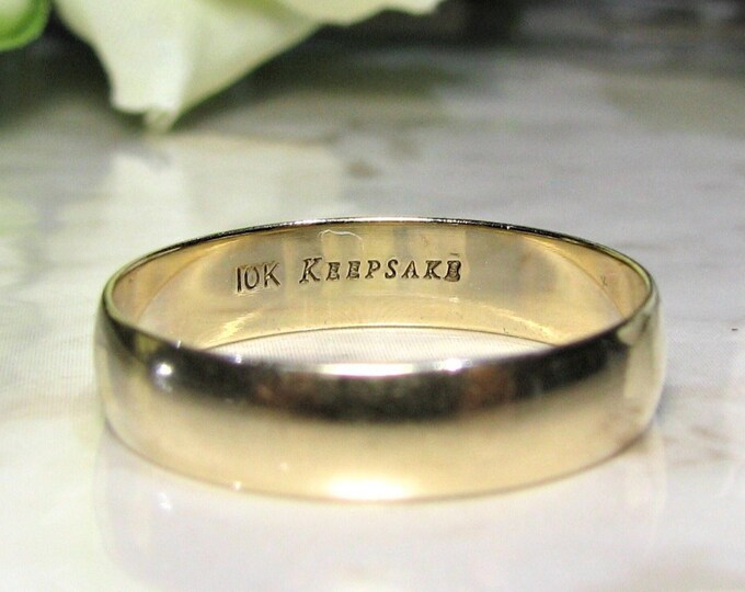 Vintage Keepsake Wedding Ring Classic 10K Yellow Gold Ladies Etsy